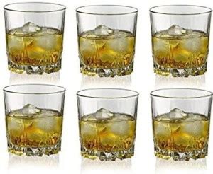 PASABAHCE (Pack of 6) Karat Whisky Glass Set, 300ml, Set of 6 Glass Set ...
