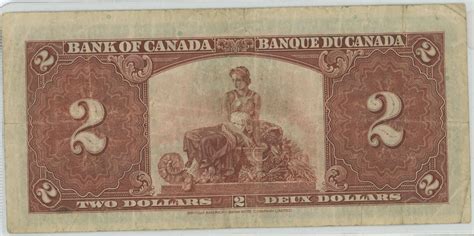 1937 Canadian 2 Dollar Bill