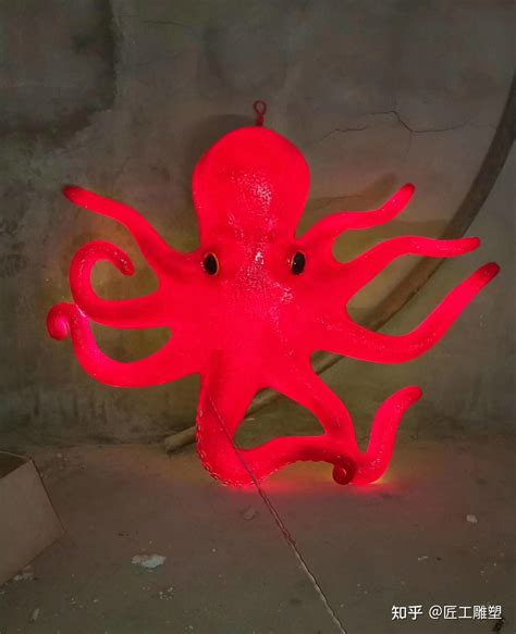 玻璃钢动物发光章鱼雕塑 仿真海洋生物雕塑 - 知乎