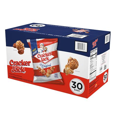 Caramel Coated Cracker Jacks Popcorn Bulk - 1.25 Oz Bag 30 Ct