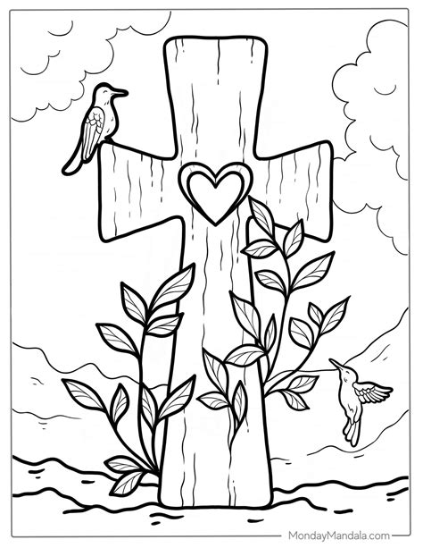20 Cross Coloring Pages (Free PDF Printables) | Cross coloring page ...