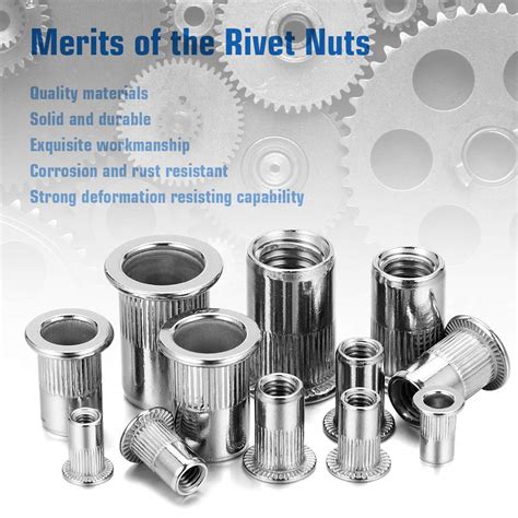 Deedro 304 Stainless Steel Rivet Nuts - 200 Pieces India | Ubuy