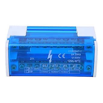 Terminal Distribution Box, 125A 500V Din Rail 2-Level Single Phase with ...