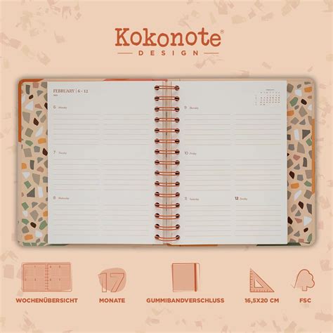 Buy Kokonote Terracota Weekly Planner 2023 | 2023 Weekly And Monthly ...