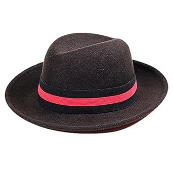 Chokore Double Tone Fedora Hat for Men & Women Stylish Wide Brim Black ...