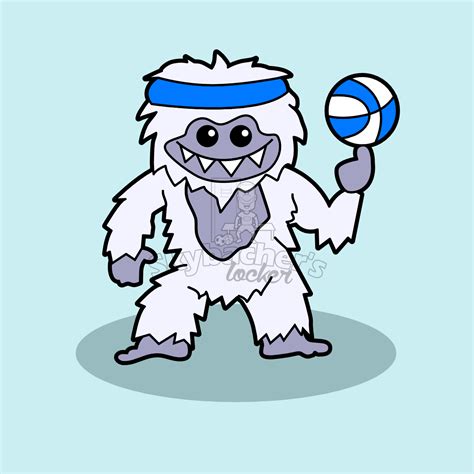 Monster Yeti Basketball Toon - Skybacher's Locker