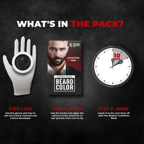 Buy Beardo Beard Color for Men | Natural Beard Color - Black – Beardo India