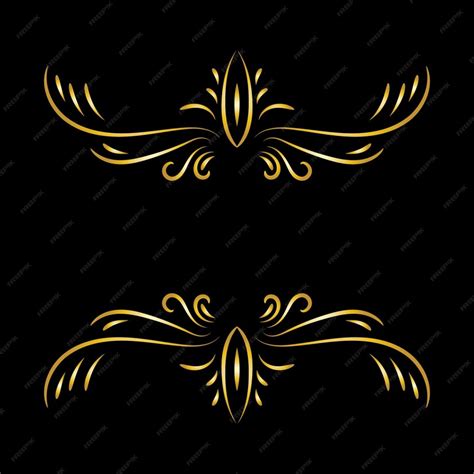 Curls et tourbillons floraux Art déco Éléments vectoriels ornementaux ...