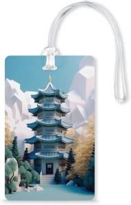 Sonsky Fancy TempleTheme PVC Card Tag With Silicon Band | Luggage Tag ...
