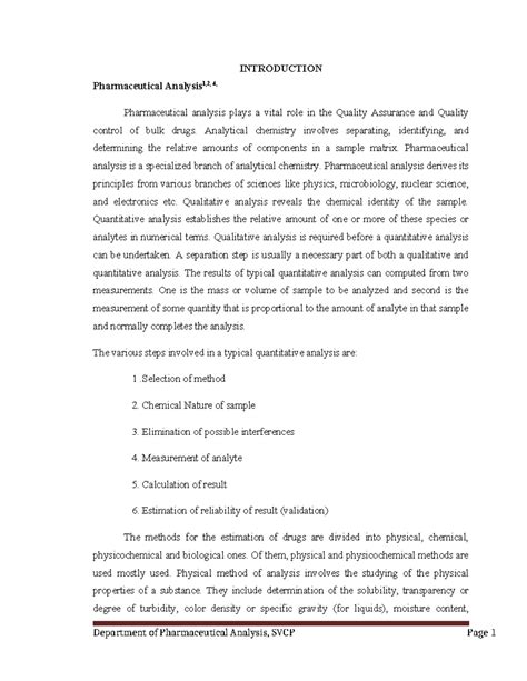 Pharmaceutical Analysis: Principles, Methods, and Validation Techniques ...
