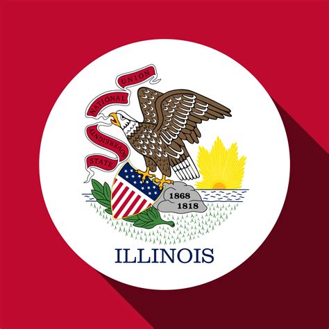 Illinois state flag. Vector illustration. 15260632 Vector Art at Vecteezy