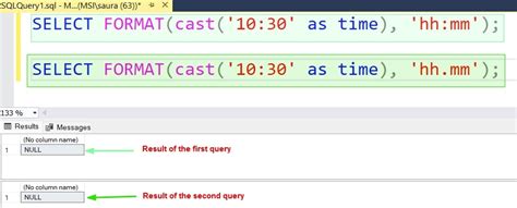 How to Format the Query in SQL Server 的图像结果