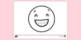 😊 Scared Emoji Mouth Colouring Sheet | Colouring Sheets
