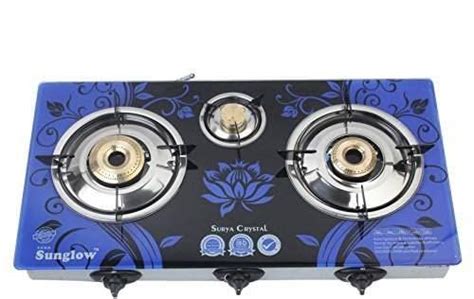 Surya Gas Stove 3 Burner (Blue) : Amazon.in: Home & Kitchen
