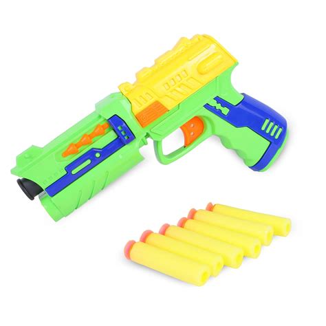 Inplayo Blaze Storm Gun With 6 Soft Foam Bullets Safe&Long Range Toy ...