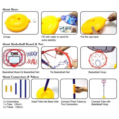 Buy Basketball Hoop Kids Indoor Ball Game Adjustable Height Toddler ...