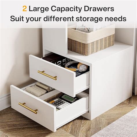 Tribesigns 5-Tier Corner Bookshelf with 2 Drawers, India | Ubuy