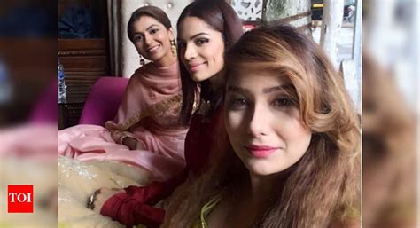 On screen enemies Leena, Sriti and Shikha Singh share a friendly ...