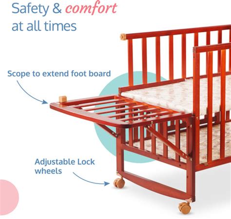 LuvLap C-50 Baby Wooden Cot with Mosquito Net (without Mattress), EN ...