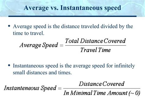Image result for Instantaneous Speed Vs Average Speed