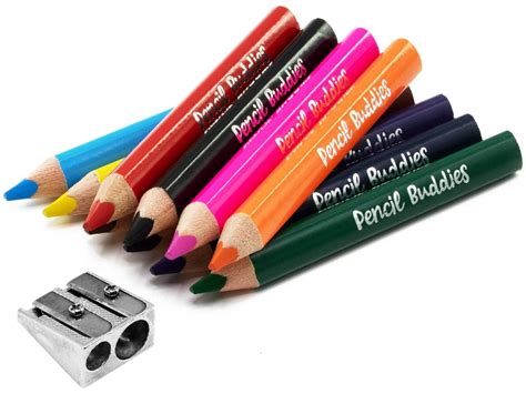 Short Fat Colored Pencils for Kids - 10 Triangle Jumbo Color Pencils ...