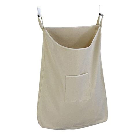 INDIAN DECOR. 91132 Space Saving Door Hanging Laundry Hamper Bag with ...