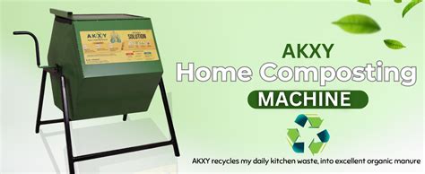AKXY Home Composting Machine, Powder Coated, Green, 30 Liters : Amazon ...