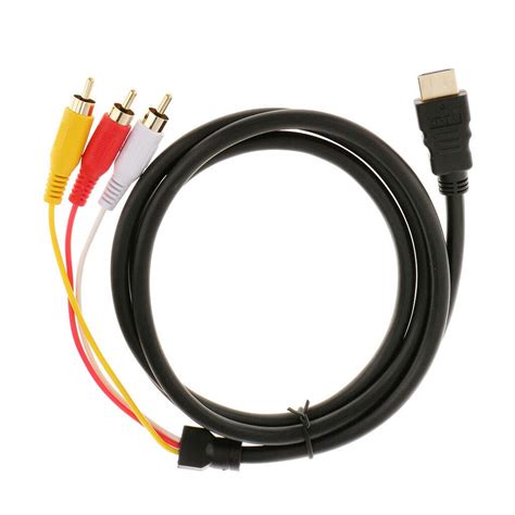 PRAV® 2Pcs HDMI to 3-RCA Video Audio AV Component Converter Cable for ...