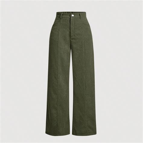 Olive Sidelant Pocket Trousers-1233710 – Outzidr