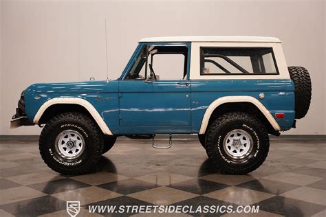 Lifted Blue Ford Bronco 1968