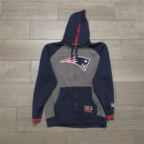Womens New England Patriots Hoodie Sweatshirt Ladies Medium Full Zip Up ...