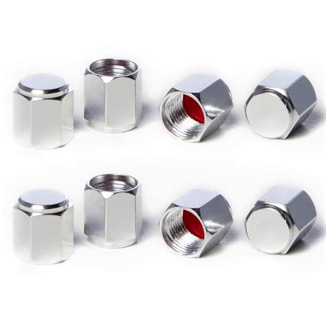 Circuit Performance VC5 Series Silver Aluminum Valve Stem Caps (8 ...