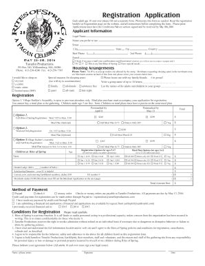 Fillable Online Application in PDF format - Tamelin Productions Fax ...