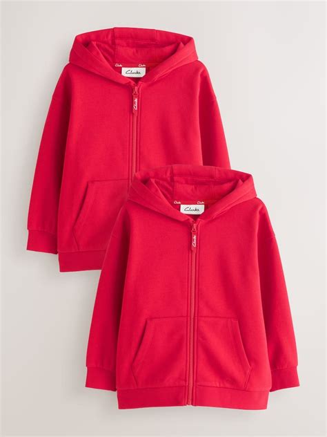 Buy Clarks Red Zip Through Sweat Hoodies 2 Pack from Next India