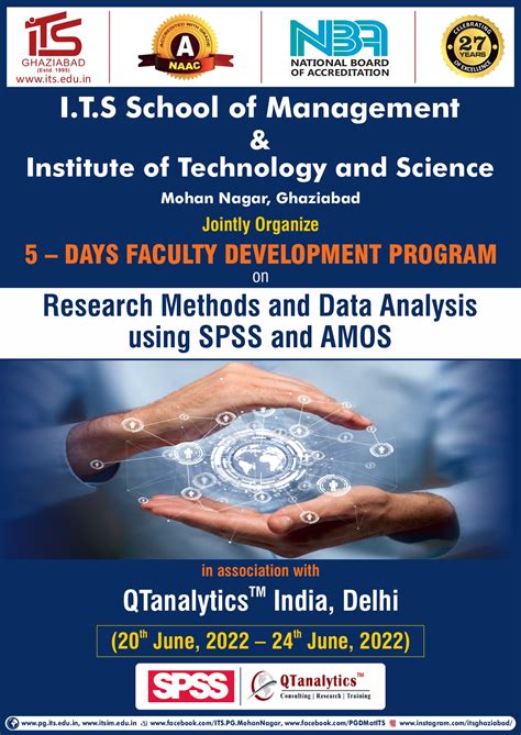 5-Days FDP on "Research Methods and Data Analysis using SPSS and AMOS ...