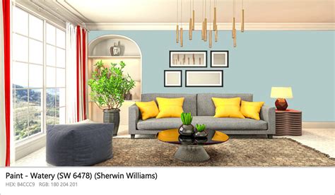 Sherwin Williams Watery (SW 6478) Paint color codes, similar paints and ...