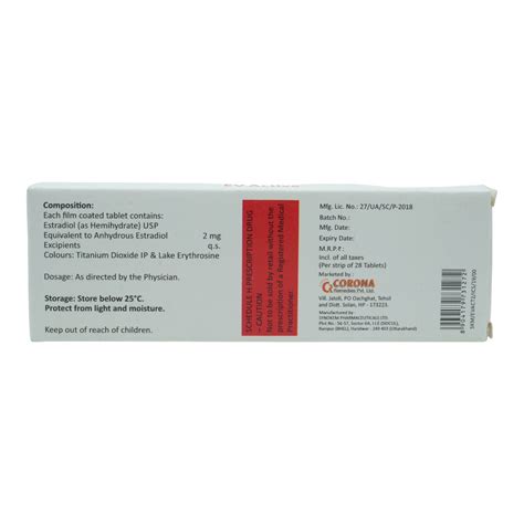 Ev Active 2mg Tablet 28's Price, Uses, Side Effects, Composition ...