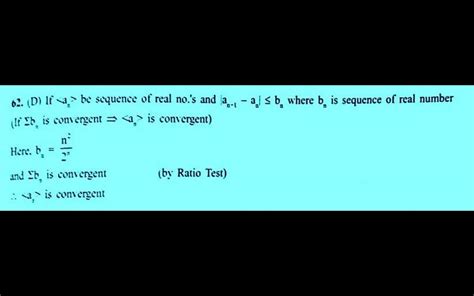 62. let (a, be a sequence of real numbers such that la a s for all n e ...