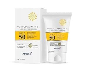 Alniche New UVHOLD ADVANCE SILICON SUSNCREEN Gel SPF 50 P+++ UVA & UVB ...