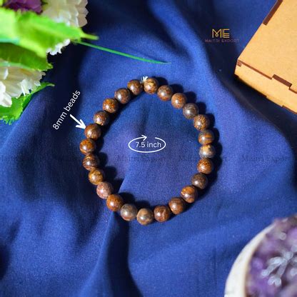 Bronzite 8mm Natural Crystal Healing Bracelet – Maitri Export ...