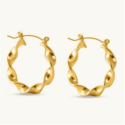 Twisted Gold Hoops – PALMONAS