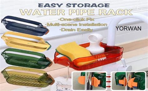 YORWAN 2 in 1 Home Sink Organizer | Multipurpose Rack with Dish Cloth ...