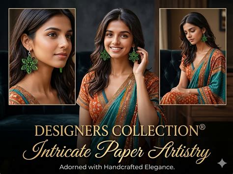 Designers Collection Handmade Eco-friendly Lightweight Paper Earring ...