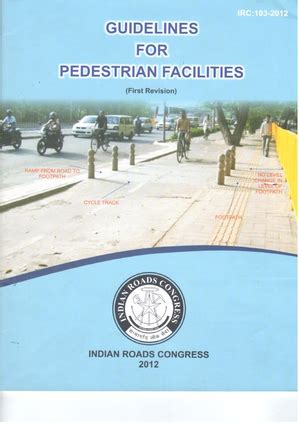 Irc 103 1988 guidelines for pedestrian facilities - Urban Design - Studocu