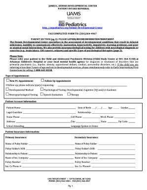Dennis Developmental Center Referral Form - Fill and Sign Printable ...