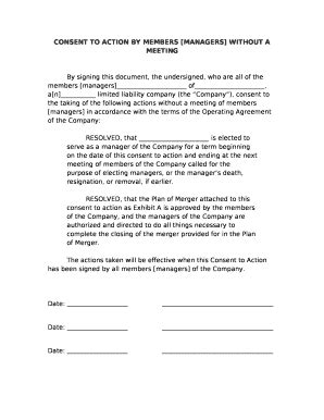 RESOLVED, that the Plan of Merger attached to this consent to action as ...