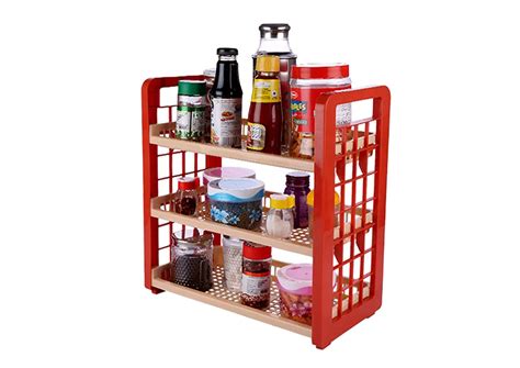 SAURA- 3 Shelf Multipurpose Storage Rack - 1 Piece (Derby Brown and ...