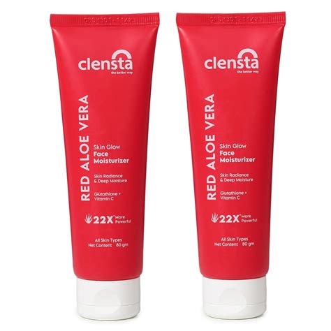Clensta Red Aloe Vera Skin Glow Face Moisturizer With Red Aloe Vera ...