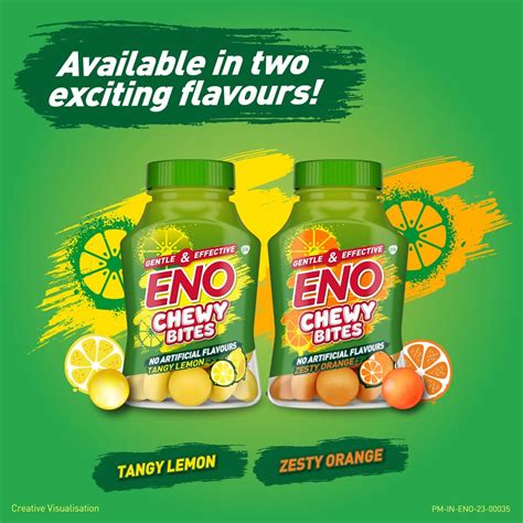 Buy ENO Chewy Bites Tangy Lemon Flavour, 30 Chewable Tablets | 19 ...