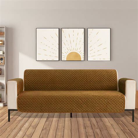 Winston Porter Antislip Velvet Sofa Slipcover for Leather Sofas ...